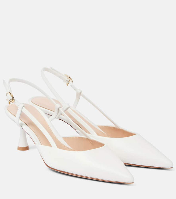 Gianvito Rossi Bridal Ascent 55 leather slingback pumps