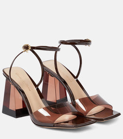 Gianvito Rossi Cosmic 85 leather-trimmed PVC sandals