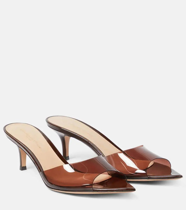 Gianvito Rossi Elle 55 TPU and patent leather mules | LYBSTORE