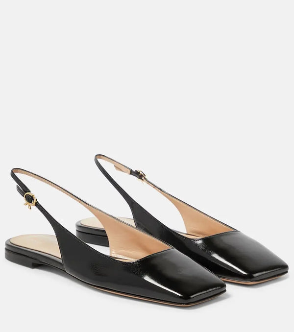 Gianvito Rossi Freeda leather slingback flats | LYBSTORE