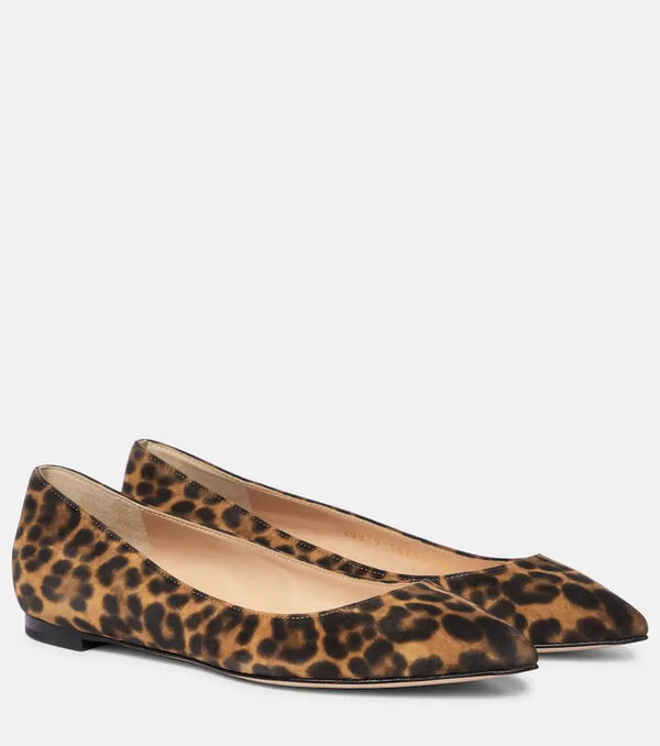 Gianvito Rossi Gianvito leopard-print ballet flats | LYBSTORE