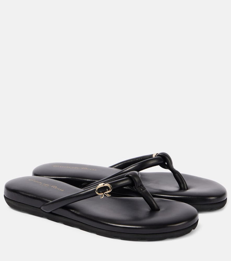 Gianvito Rossi Juno leather thong sandals