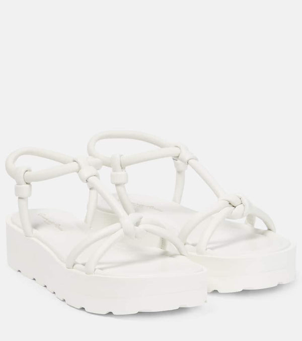 Gianvito Rossi Knot leather flatform sandals