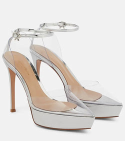 Gianvito Rossi Leather and PVC platform pumps | LYBSTORE