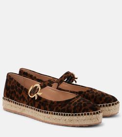 Gianvito Rossi Leopard-print suede espadrilles