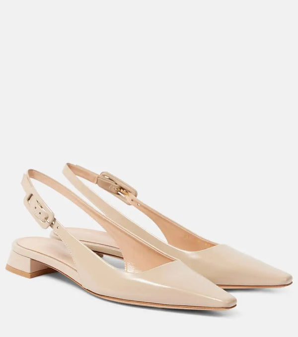 Gianvito Rossi Lindsay 20 patent leather slingback flats | LYBSTORE