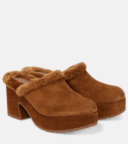 Gianvito Rossi Lyss 55 suede platform clogs | LYBSTORE