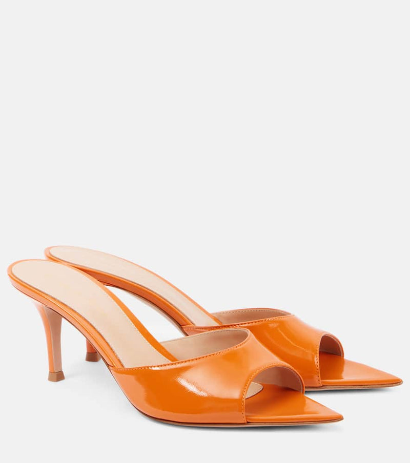 Gianvito Rossi Patent leather mules