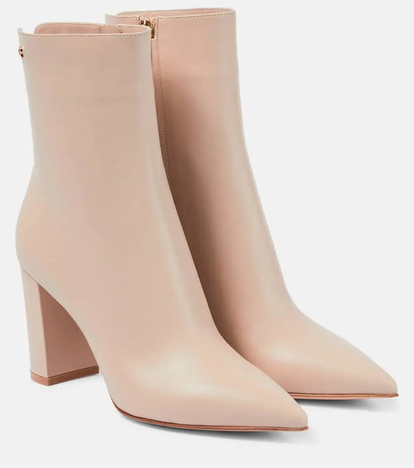 Gianvito Rossi Piper 85 leather ankle boots | LYBSTORE