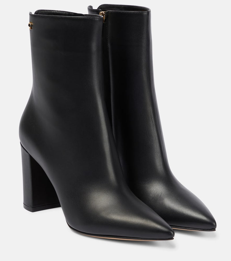 Gianvito Rossi Piper 85 leather ankle boots