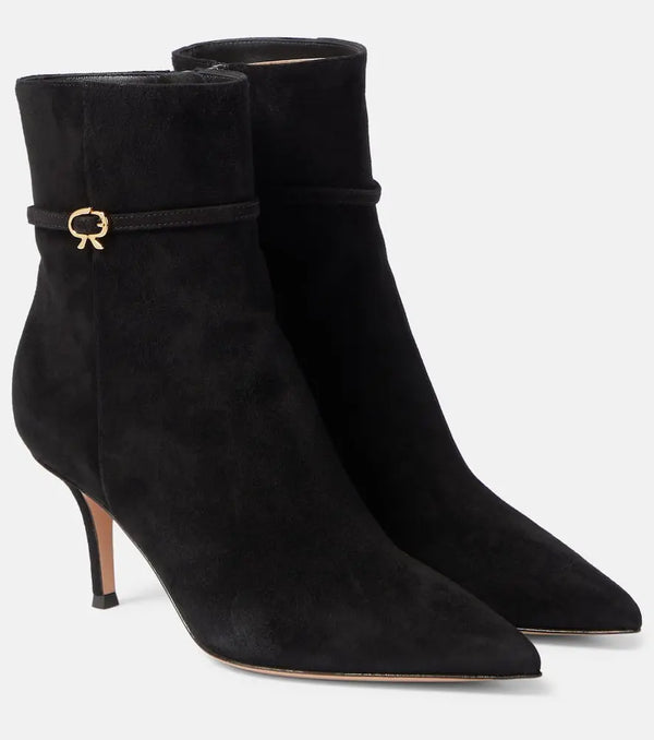 Gianvito Rossi Ribbon Ville suede ankle boots