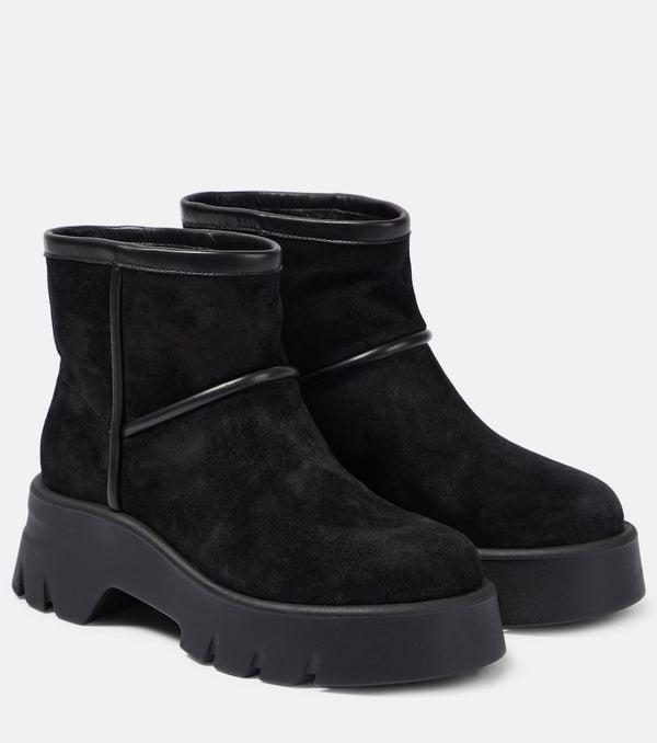 Gianvito Rossi Shearling-lined suede ankle boots