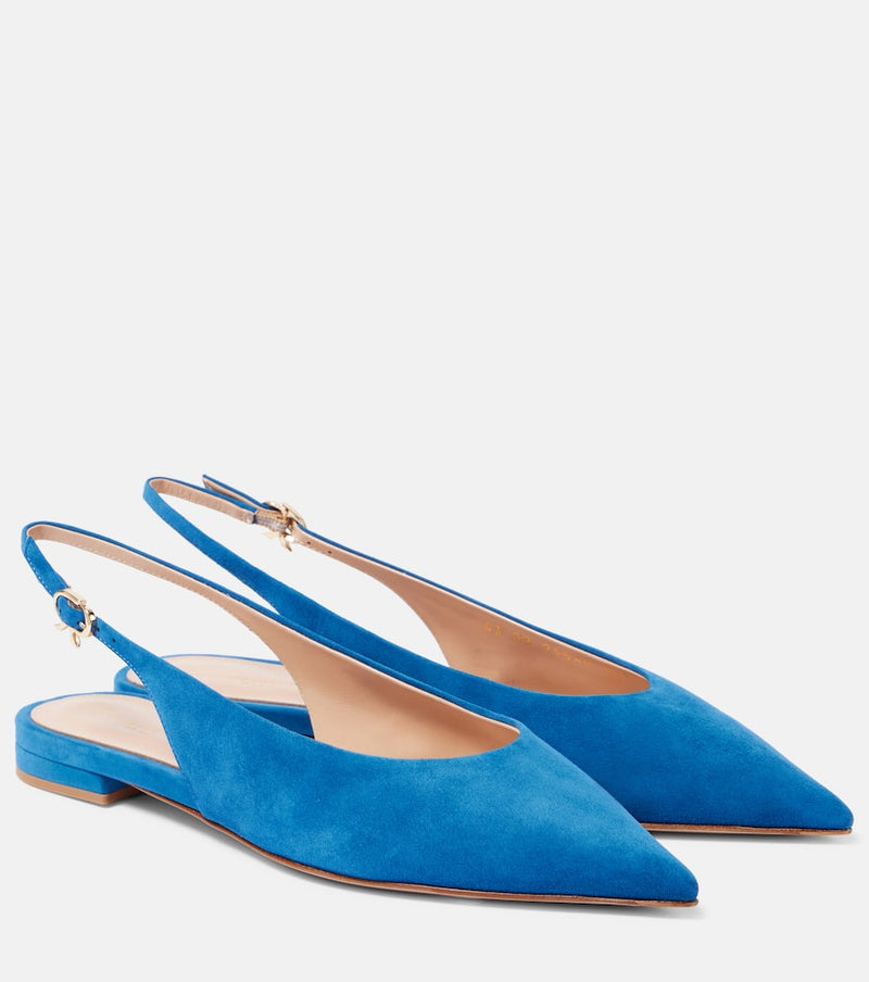 Gianvito Rossi Suede slingback flats