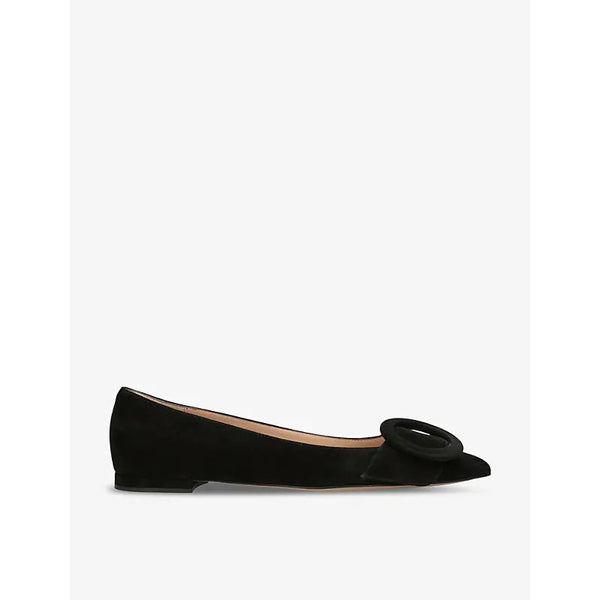 Gianvito Rossi Venezia buckle-embellished suede pumps