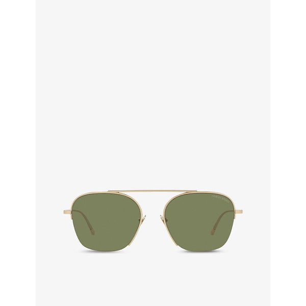 Giorgio Armani AR6124 pilot-frame metal sunglasses | LYBSTORE