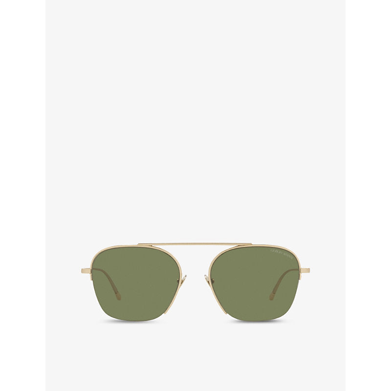 Giorgio Armani AR6124 pilot-frame metal sunglasses