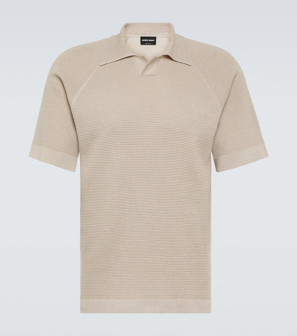 Giorgio Armani Cotton and cashmere polo shirt