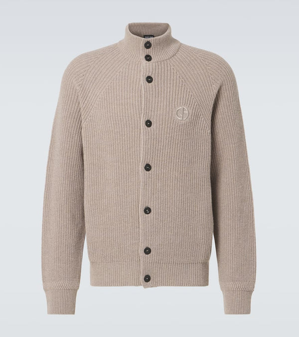 Giorgio Armani Ribbed-knit wool and cashmere blouson