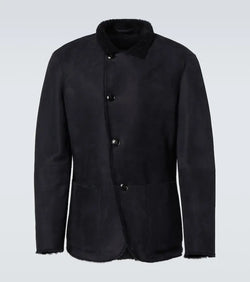 Giorgio Armani Shearling-lined suede jacket