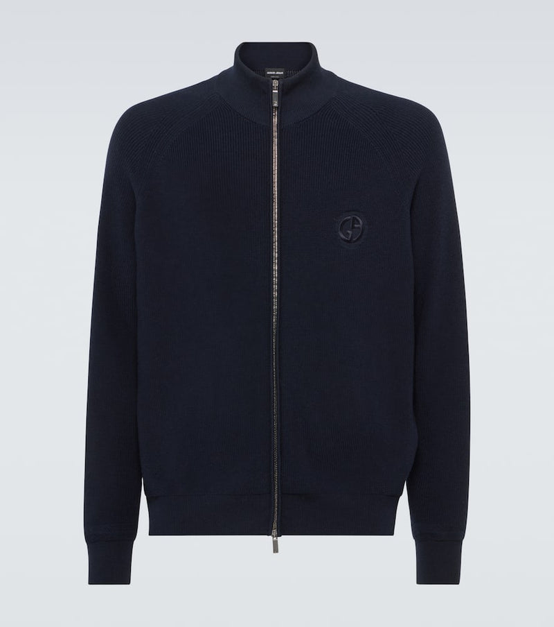 Giorgio Armani Virgin wool zip-up sweater