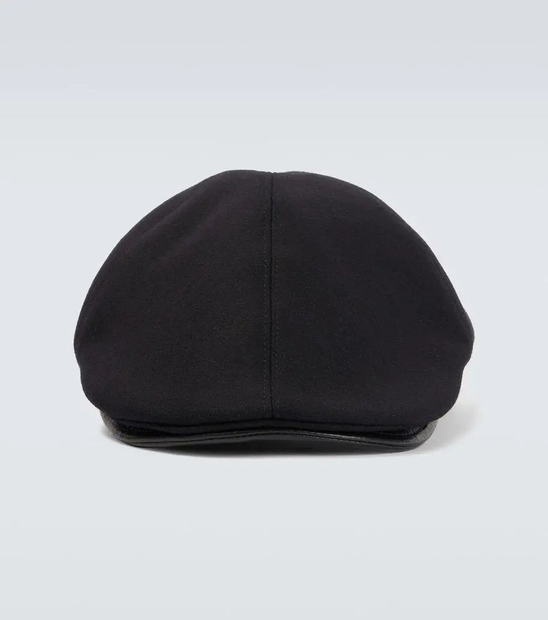 Giorgio Armani Wool and cashmere-blend flat cap