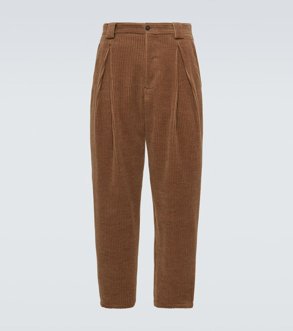 Giorgio Armani Wool and cashmere corduroy tapered pants