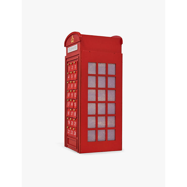 Gisela Graham Telephone Box wood and acrylic Christmas decoration 50cm