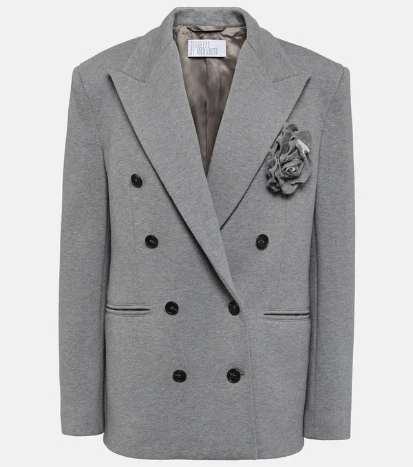 Giuseppe di Morabito Double-breasted cotton jersey blazer | LYBSTORE