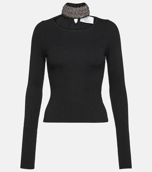 Giuseppe di Morabito Embellished wool-blend sweater | LYBSTORE