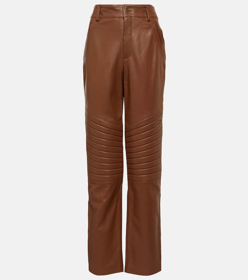 Giuseppe di Morabito High-rise straight leather pants