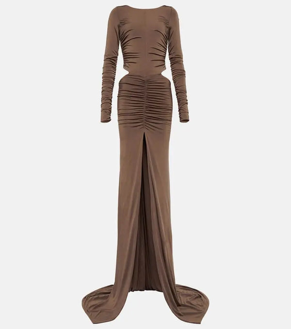 Giuseppe di Morabito Ruched cut out gown | LYBSTORE