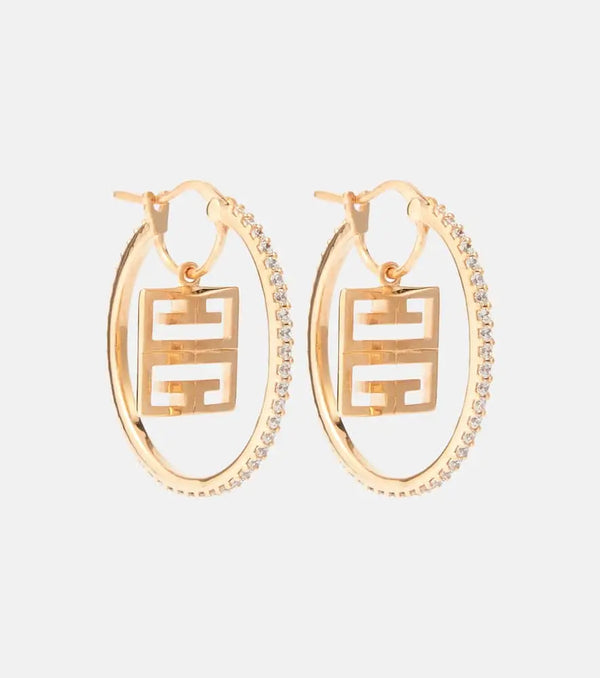 Givenchy 4G crystal-embellished hoop earrings