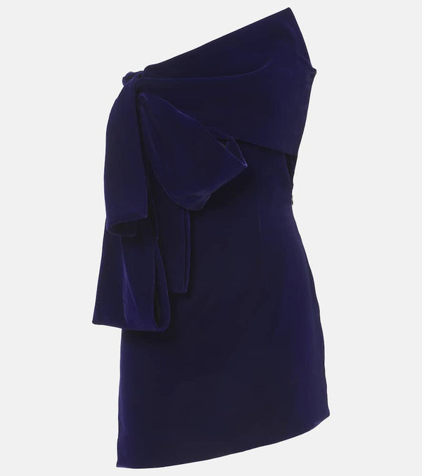 Givenchy Bow-detail velvet minidress