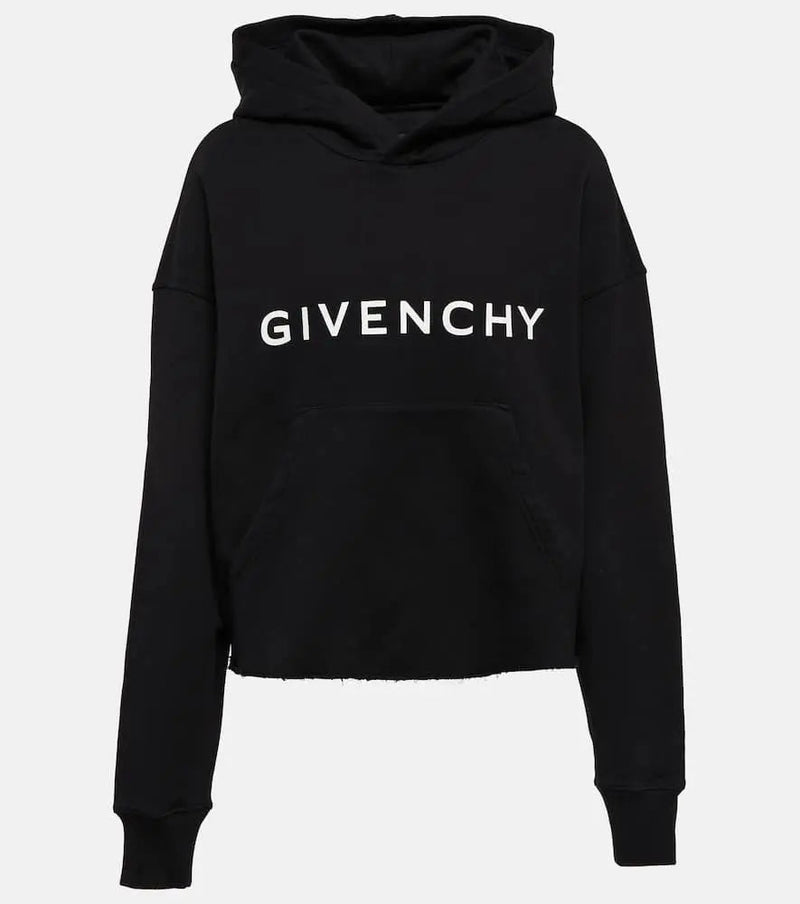 Givenchy Cropped cotton fleece sweatshirt | LYBSTORE