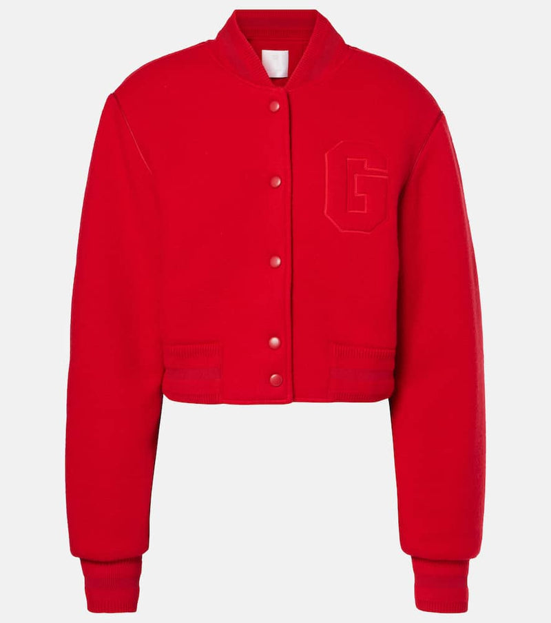 Givenchy Cropped wool varsity jacket