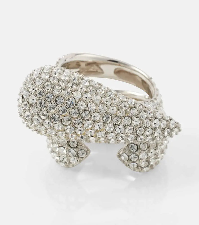 Givenchy Feline crystal-embellished ring | LYBSTORE