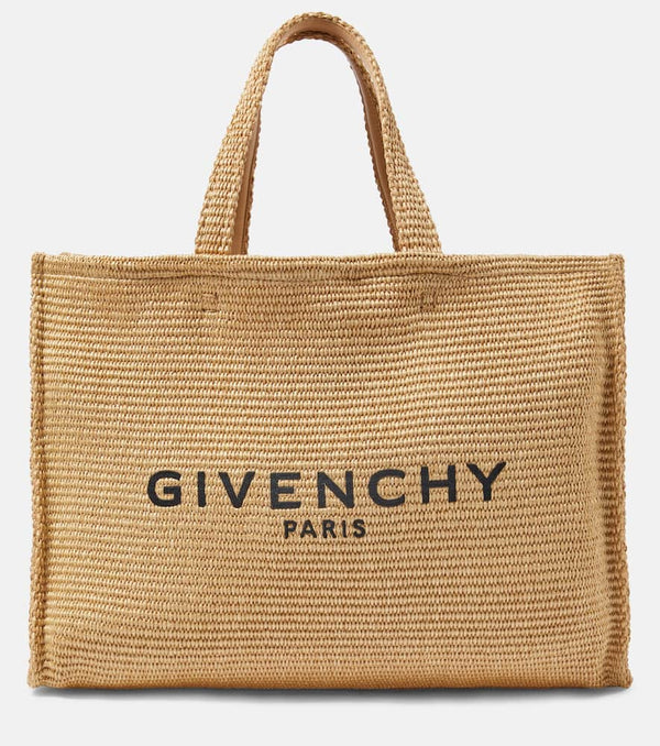 Givenchy G-Tote Medium raffia-effect tote bag | LYBSTORE