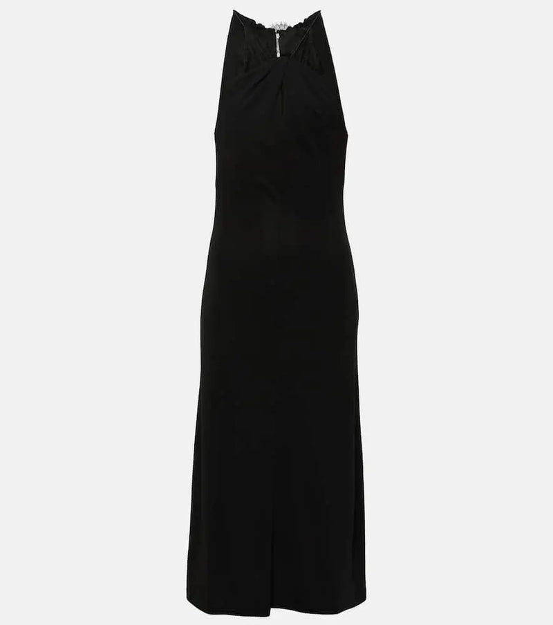 Givenchy Lace-trimmed crêpe midi dress | LYBSTORE