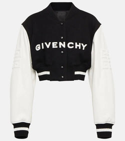 Givenchy Logo cropped varsity jacket | LYBSTORE