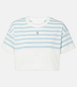 Givenchy Logo striped cotton crop top | LYBSTORE