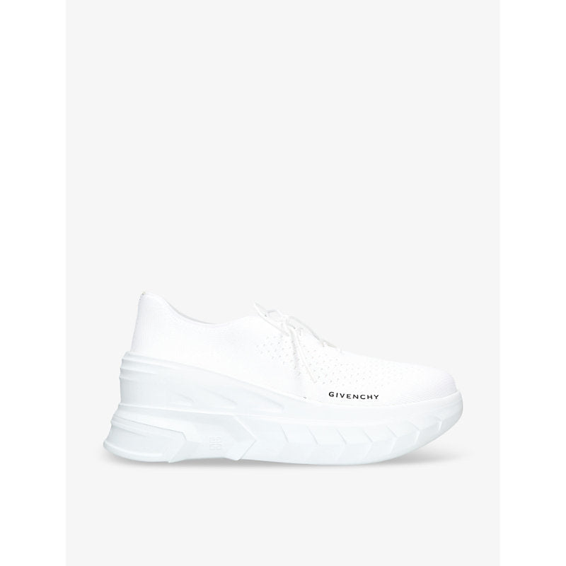 Womens Givenchy Marshmallow Wedge chunky-sole knitted low-top trainers