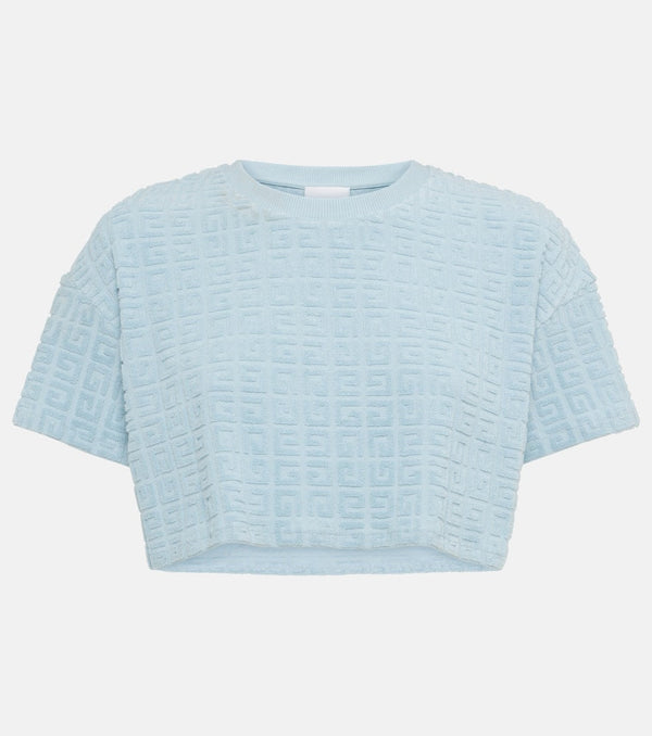 Givenchy Plage 4G cotton-blend terry crop top