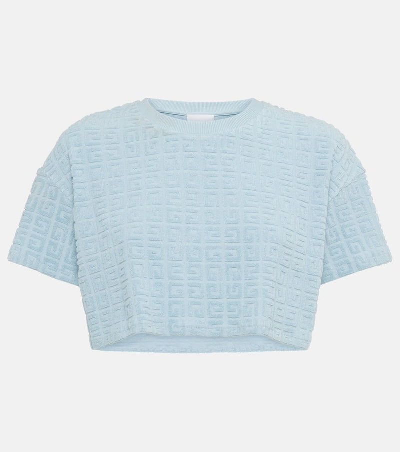 Givenchy Plage 4G cotton-blend terry crop top