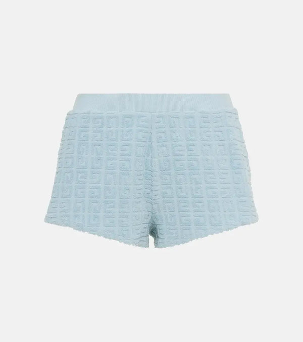 Givenchy Plage 4G cotton-blend terry shorts | LYBSTORE