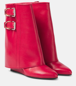 Givenchy Shark Lock Buckles leather ankle boots