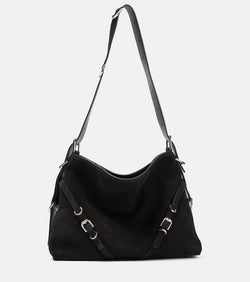 Givenchy Voyou Medium suede shoulder bag | LYBSTORE