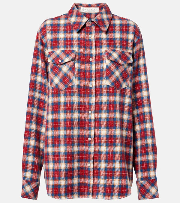 God's True Cashmere Ski Santa Tartan cashmere shirt | LYBSTORE