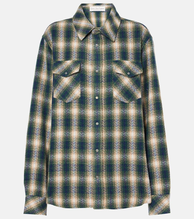 God's True Cashmere Tartan cashmere shirt