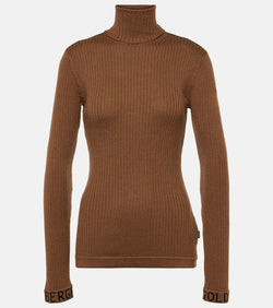 Goldbergh Mira ribbed-knit turtleneck top | LYBSTORE