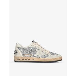 Womens Golden Goose Ball Star 70136 glitter-embellished leather trainers